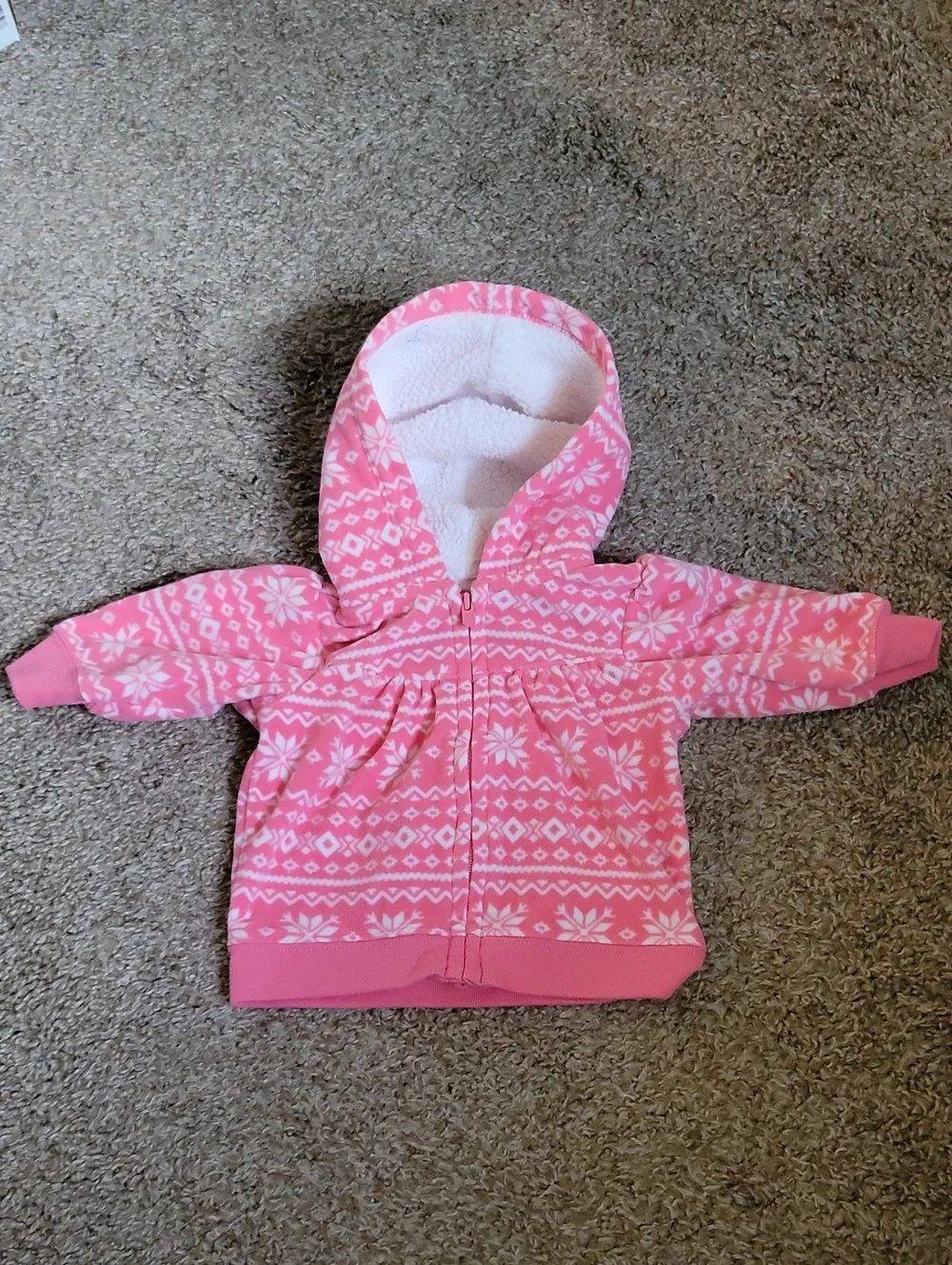 Carter's Just One You Pink Hooded Sherpa-Lined Sweatshirt
